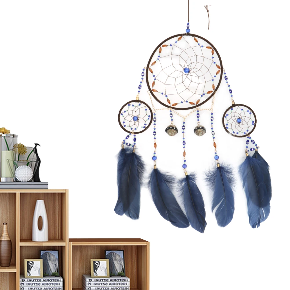 

Girls Room Decor Ornaments DIY Handmade Indian Feather Hanging Arts Dreamcatcher Dream Catcher Nordic Wall Decoration