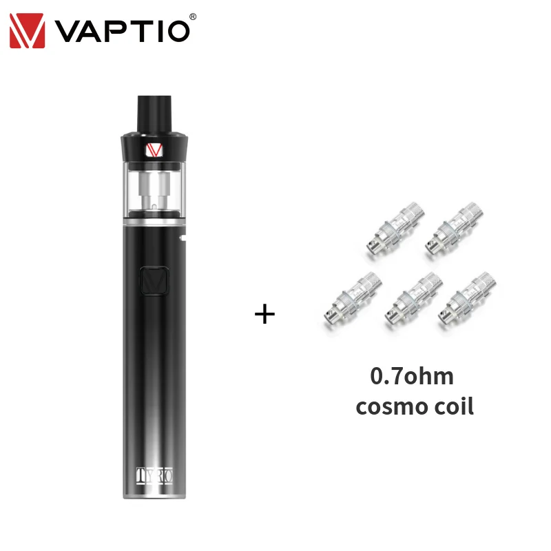 

Vape pen kit Vaptio Tyro kit with coils 25W Max 1500mAh built-in Battery Top Filling 2ml tank cigarette electronique starter kit