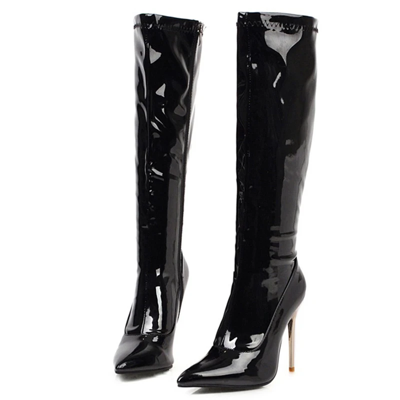 

SAGACE Women Knee Bare Boots Square High Heel Casual Long Pointed Toe Booties Lady Sexy Over Knee Thigh High Boots 1026