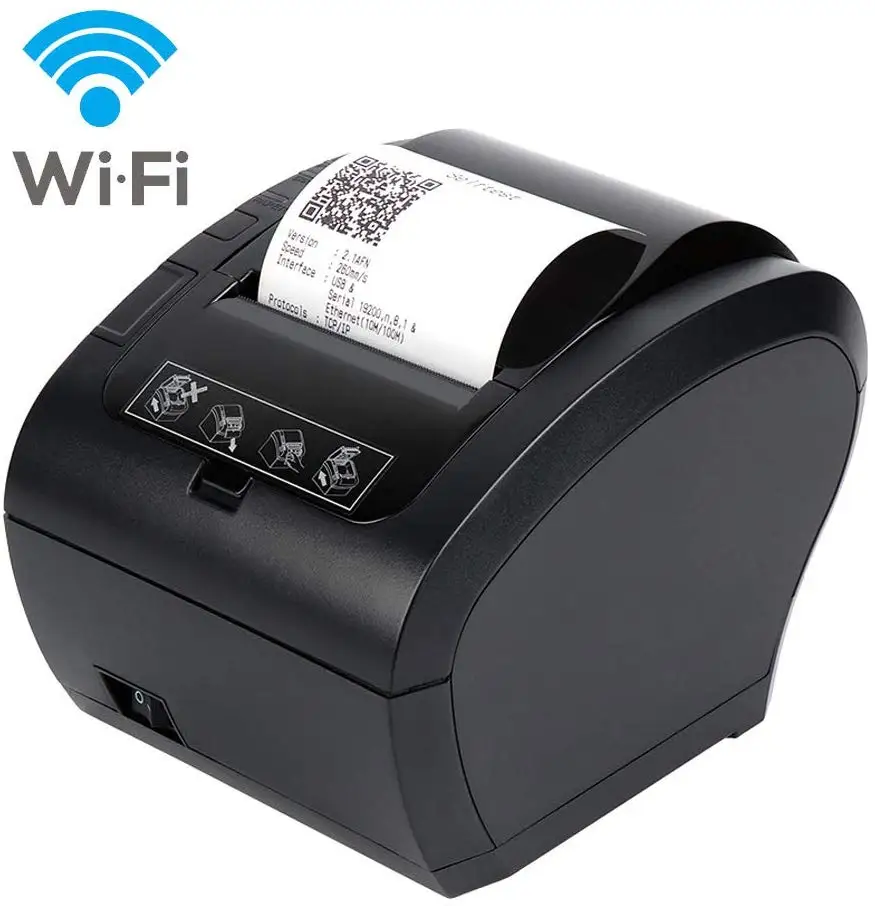 80Mm 300 M/S Stampante Termica Per Ricevute Pos Stampante Di Fattura Wireless Wifi/Bluetooth Stampante Taglierina Automatica Android/Ios/Windows Esc/P