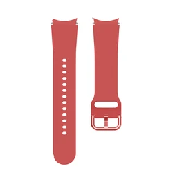 Versatile 20mm Silicone Smart Watch Strap in Black for 20mm (Red)