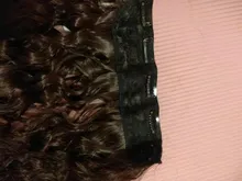 NICESY-extensiones de cabello sintético largo ondulado para mujer, pelo sintético de alta temperatura, color negro, 22 pulgadas, 5 Clips