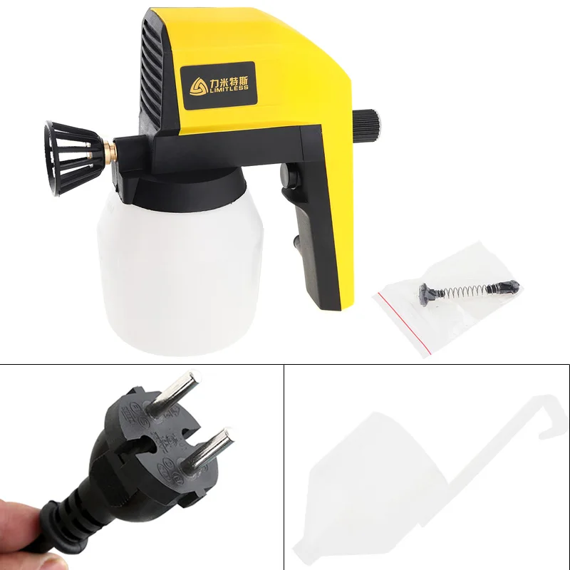 

220V 100W Electric Paint Spray Gun with Adjustable Flow Control and 2 Meter Cable for Automotive Parts Steel Furniture Painting