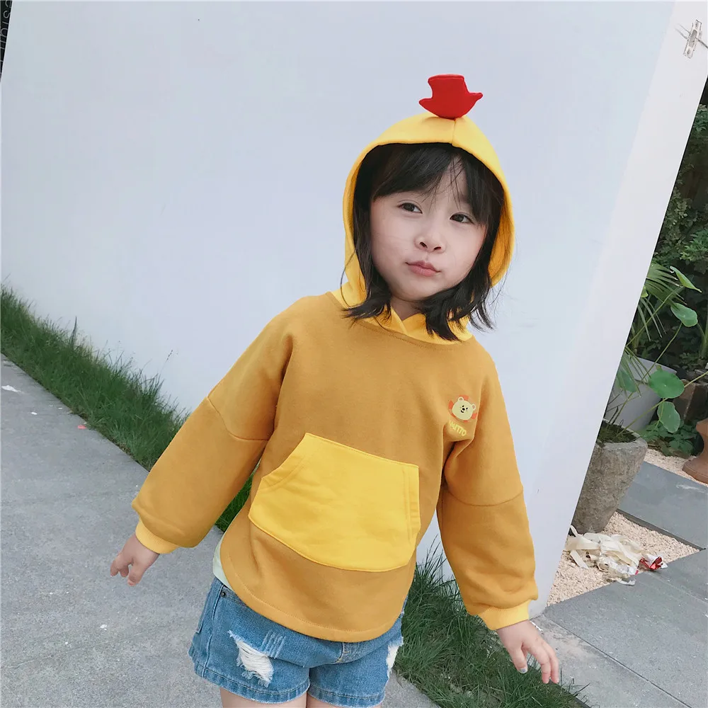 Tonytaobaby/осенне-зимняя одежда; Новая детская одежда; креативные худи для мальчиков и девочек; Детский свитер; детские толстовки с капюшоном