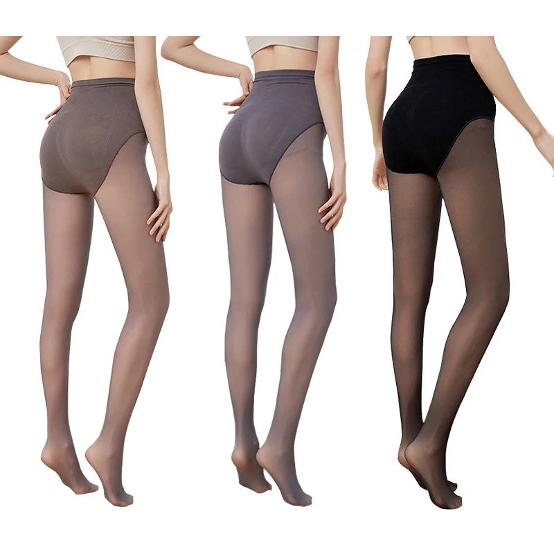 

Sexy Women High Waist Leggings Breathe Crotch Pantyhose Prevent Hook Silk Sheer Skin Smooth Tights Hip Lift Slim Stockings