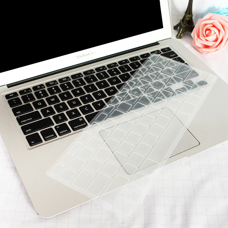 us transparent Силиконовый защитный чехол для клавиатуры США для MacBook Air Pro retina 13 15 17 дюймов, Пыленепроницаемая Клавиатура для ноутбука - Цвет: us transparent
