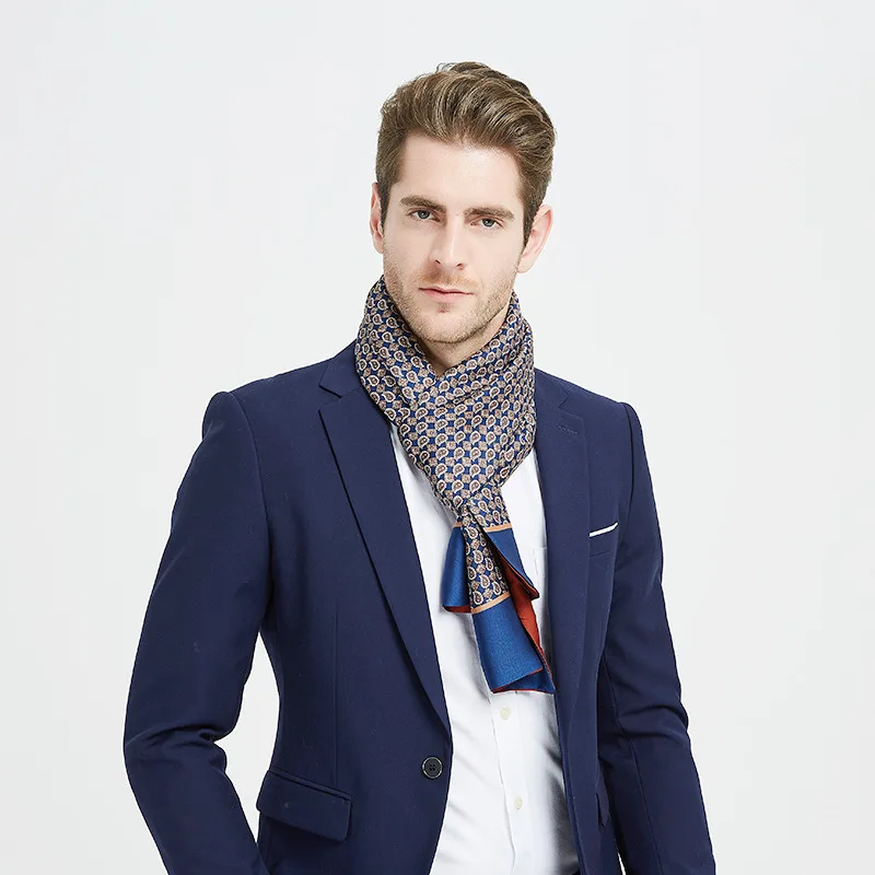Высококачественный бренд Matagorda имитация шелка мужской шелковый шарф двухсторонние шарфы длинные шарфы с принтом пейсли модные мужские аксессуары