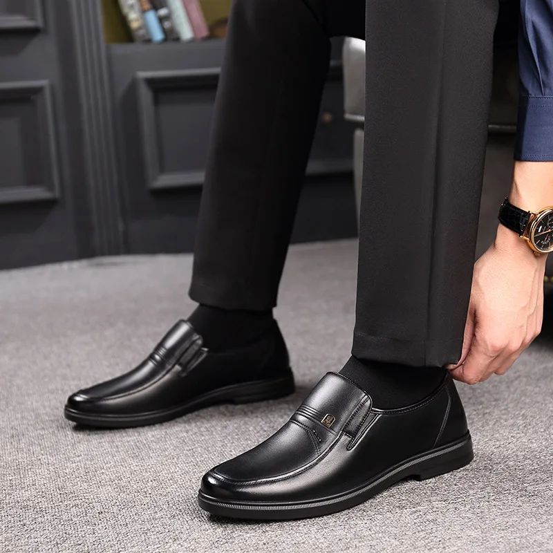 

LOTORY Business Casual Comfortable Spring And Autumn New Style round-Toe MEN'S SHOES Foot Covering Leather Shoes 117109