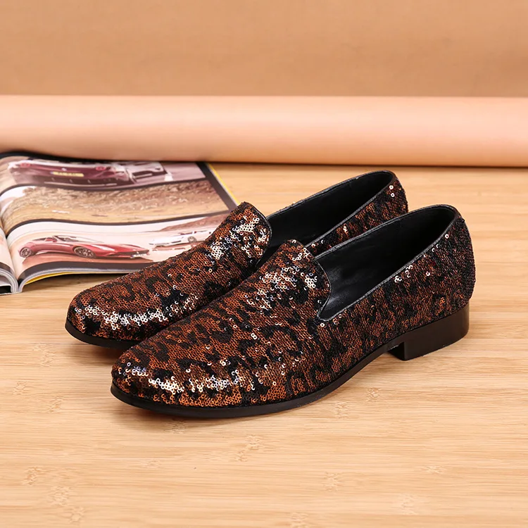 

Chaussure Man Shoes Leather Genuine Slip-on Pointed Toe British Style Loafers