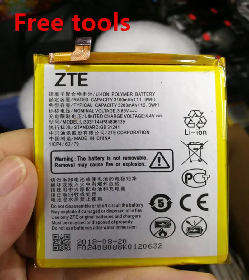 Новинка 3,85 В 3200 мАч Li3931T44P8h806139 для zte Blade A4 A0722 V9 батарея+ Бесплатные инструменты