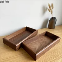 Rectangular Wooden Storage Tray Grocery Key Disk Desktop Organizer Storage Box Fruit Plate Snack Trays Tea Tray Organize Box 1