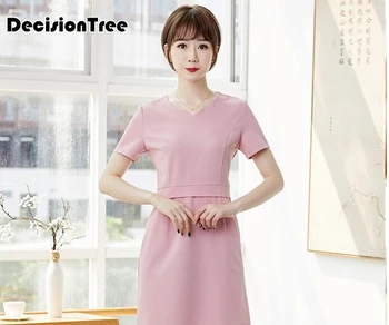 

2020 hospital wear short sleeve women white nurse uniforms dentist doctor wear spa clinic lab medical costumes coat for women