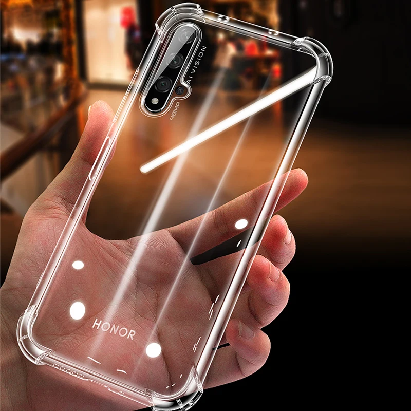 Clear Soft TPU Protective Case For Huawei P Smart Z P30 P20 Lite Cover Honor 9X 20i 10i 8S 8A 8C 8X Nova5 i Pro Shockproof Capa |
