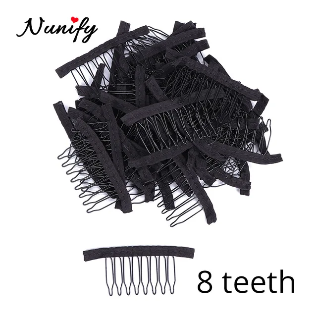  DOITOOL 400 Pcs Hair Extensions Clips Wig Holding Clip Comb  Wig Clips Diy Snap-comb Wig Clips to Secure Wig No Sew Metal Wig Clips Fish  Wire Accessories Miss Carbon Steel