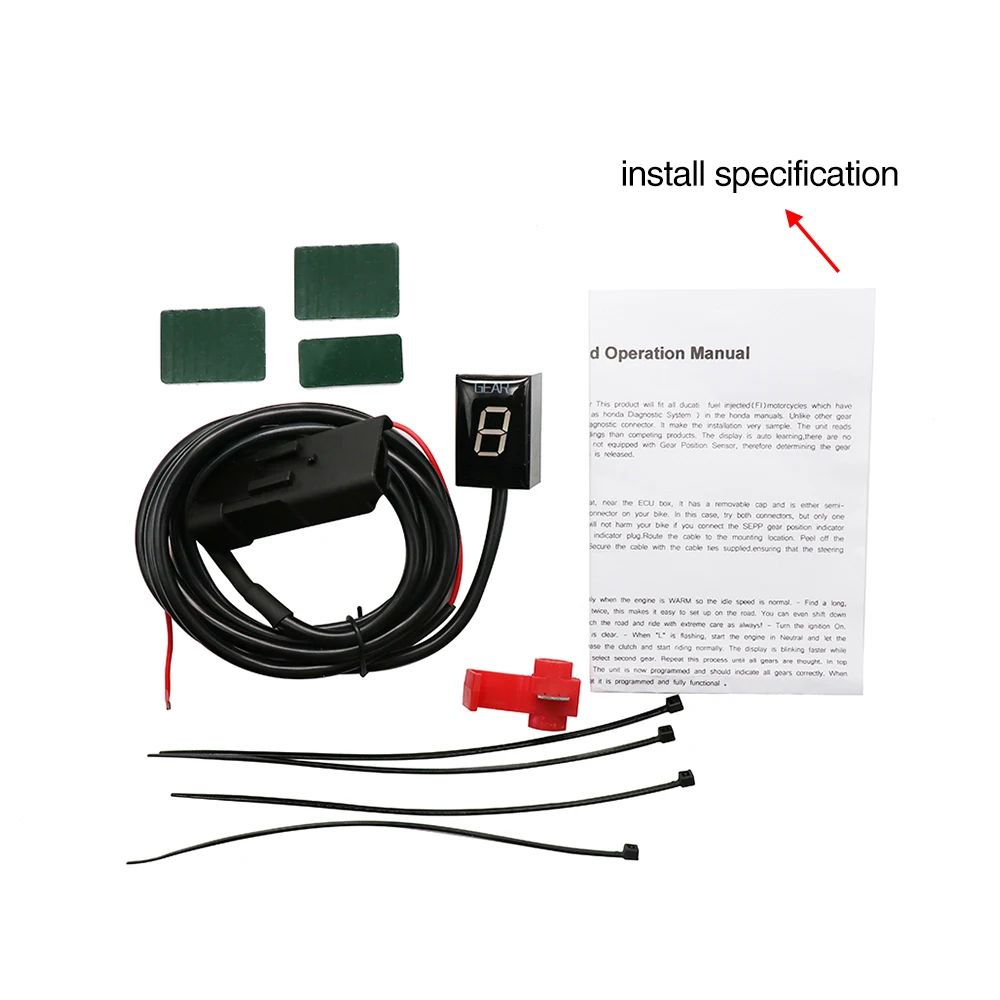 Sclmotos-1-6 уровень Ecu штекер крепление мотоцикла скорость шестерни дисплей индикатор красный для Ducati Monster 696 795 скремблер 400 Superbike