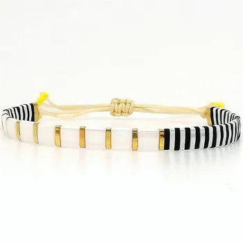 

Rttooa Rainbow Tila Beads Bracelets MIYUKI Bracelet Pulseira Mujer 2020 Women Jewelry Colorful Bohemian Summer Beach Handmade
