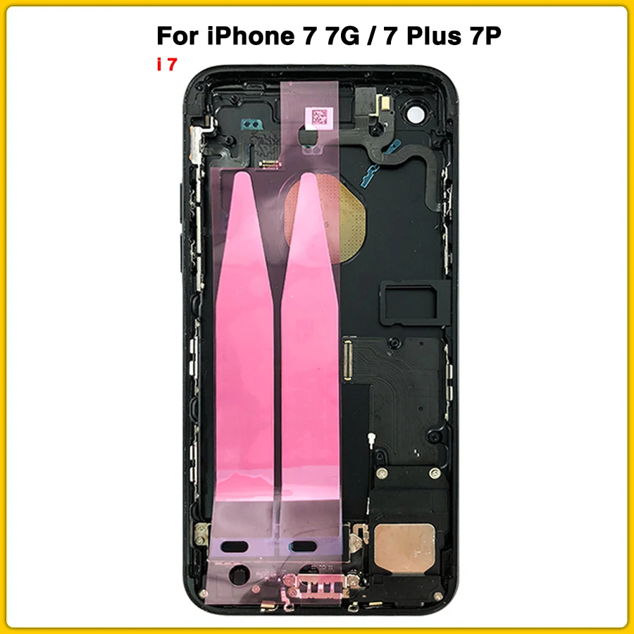 Чехол с полным корпусом для iPhone 7, 7G, 7 Plus, 7 P, батарея, задняя крышка, дверь, средняя рамка, рамка, шасси с гибким кабелем+ sim-карта