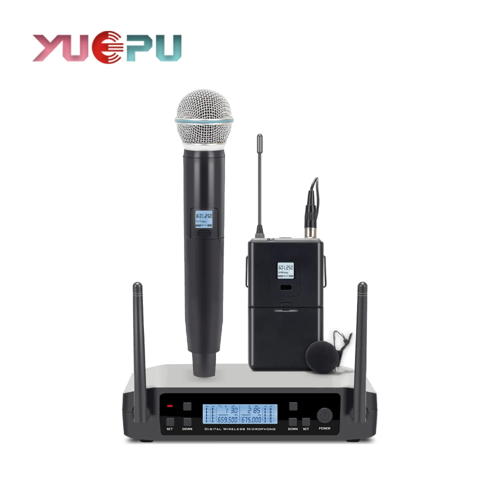 YUEPU UHF металлический профессиональный беспроводной микрофон подходит для