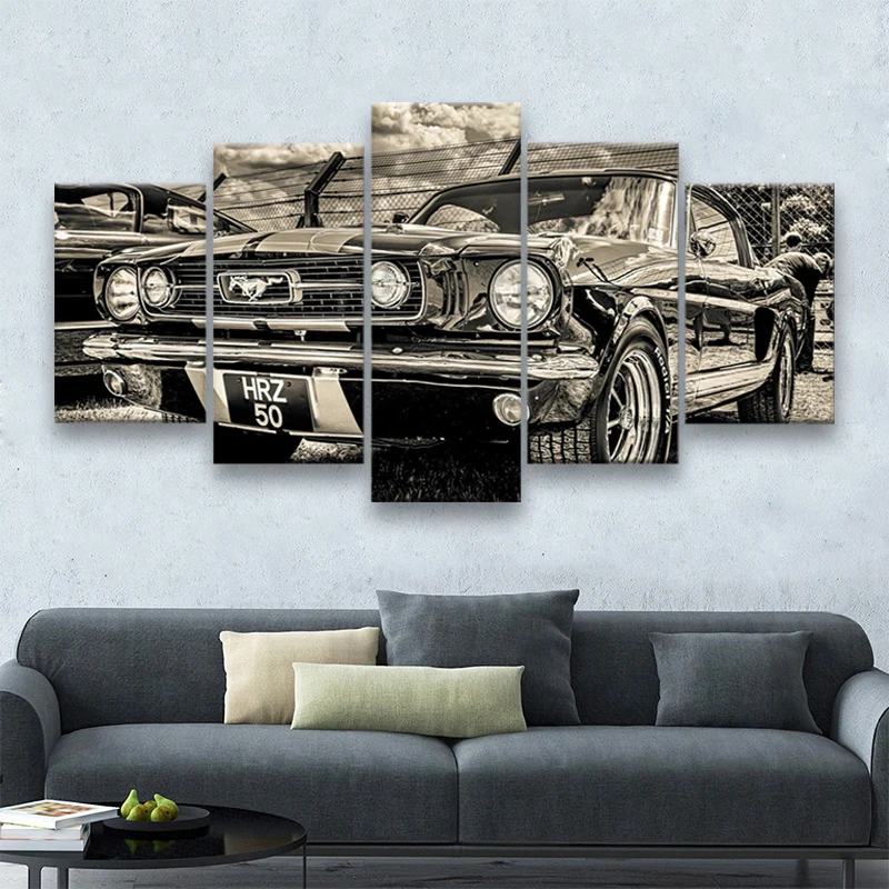 Ford Mustang 5 шт. классический автомобиль Ретро настенный Декор Картина плакаты и