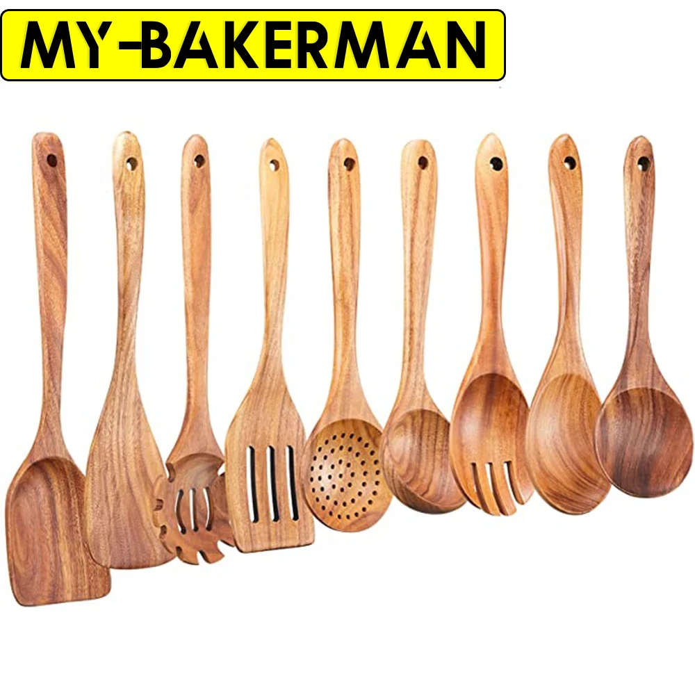 Engraved Wooden Bamboo 6 pc Utensil Set | Birthday Gift | Housewarming Gift  | Funny Engraved Wooden Spoons | Personalized Wooden Spoons