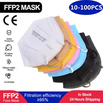 

FFP2 Mascarillas CE Mask KN95 Mask 5 Layers Face Mask KN95 Filter Respirator Mask Face pink Adults KN95 filter