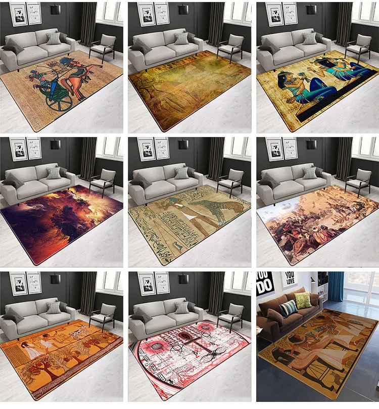 Креативные ковры в египетском стиле для гостиной, спальни, коврики для прихожей, прохода, коврики для кухни, домашний декор, большой ковер