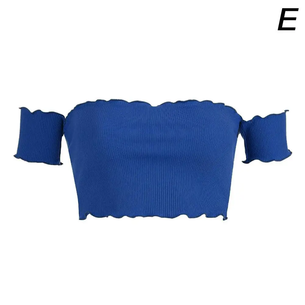 LC080509 Summer Women Solid Crop Tops Casual Short Sleeve Fashion Off Shoulder Vest Tanks Top Sexy Clothing tank top women crop 5 Colors - Цвет: LC080509