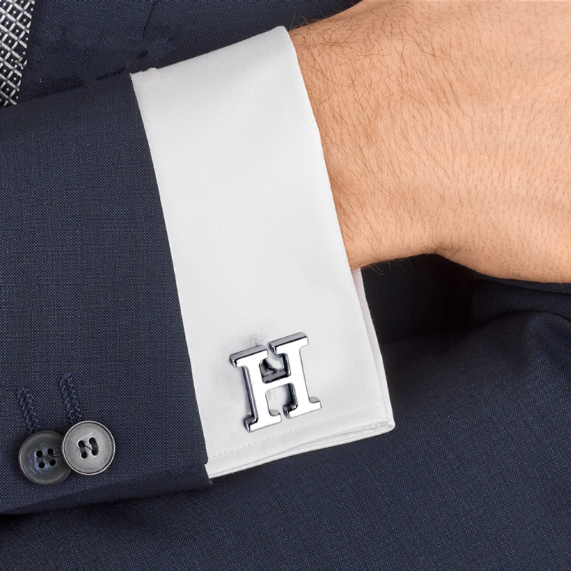 FLEXFIL ювелирные запонки для мужские брендовые дизайнерские запонки на пуговицах мужские высококачественные H роскошные свадебные оптом