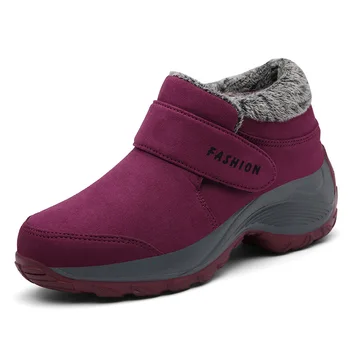 

Winter Fur Running Shoes for Women Plush Lightweight Sport Shoes Outdoor Sneakers Ankle Boots Female Zapatillas Mujer