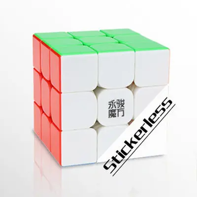 YJ YuLong 2 м 3x3x3 волшебный магнитный кубик без наклеек magico Cubo профессиональные магниты головоломка скорость часы-кольцо с крышкой игрушки - Цвет: Stickerless