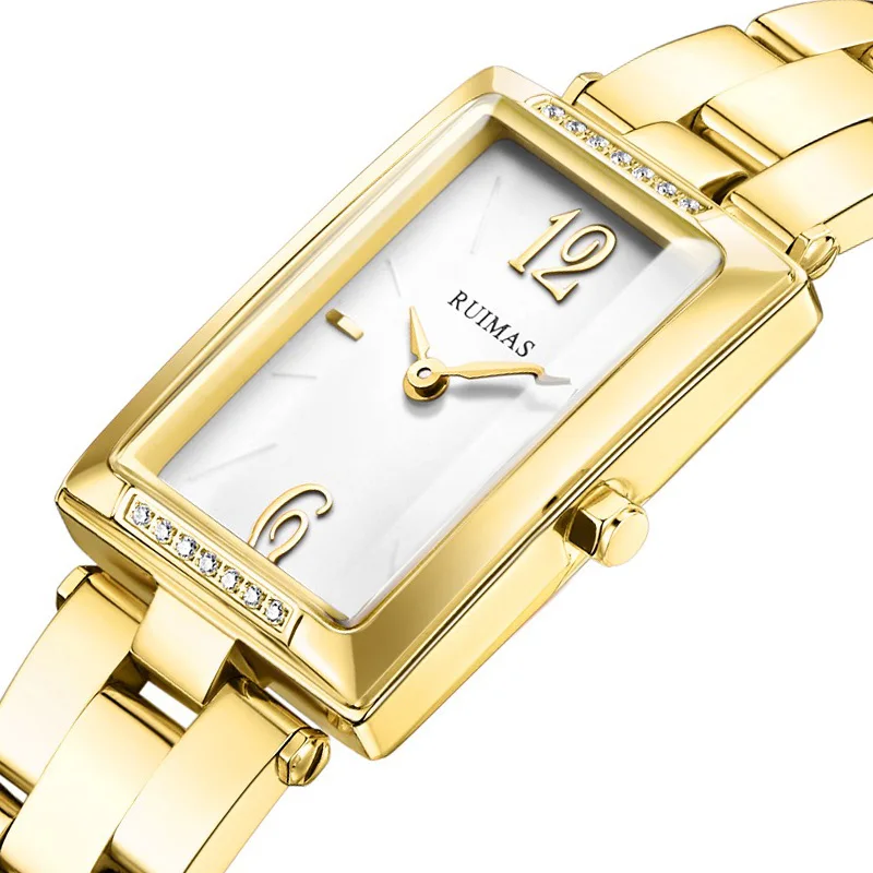 Женские часы, женские модные часы, женские часы класса люкс, Топ бренд, кварцевые часы из нержавеющей стали, золотые наручные часы, подарки для женщин