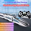 115CM Length Real Restore Simulation High Speed RC Train One Key Open Door Station Anouncement Sound Subway Model Children's Toy 1