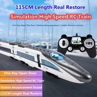115CM Length Real Restore Simulation High Speed RC Train One Key Open Door Station Anouncement Sound Subway Model Children's Toy 1