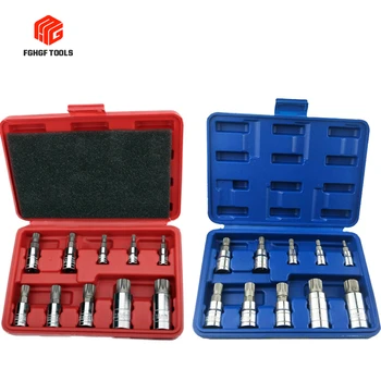 

FGHGF 10pcs Household Twelve Angle Chromium-vanadium Steel Pressure Sleeve Set Machine Repair Tools For Worker