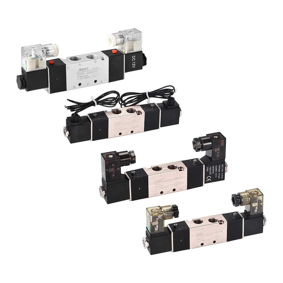 Uxcell 1 шт. Пневматический воздушный электромагнитный клапан 1/" PT двойной электрический контроль внутренний пилотируемый действующий тип зеленый/красный светильник