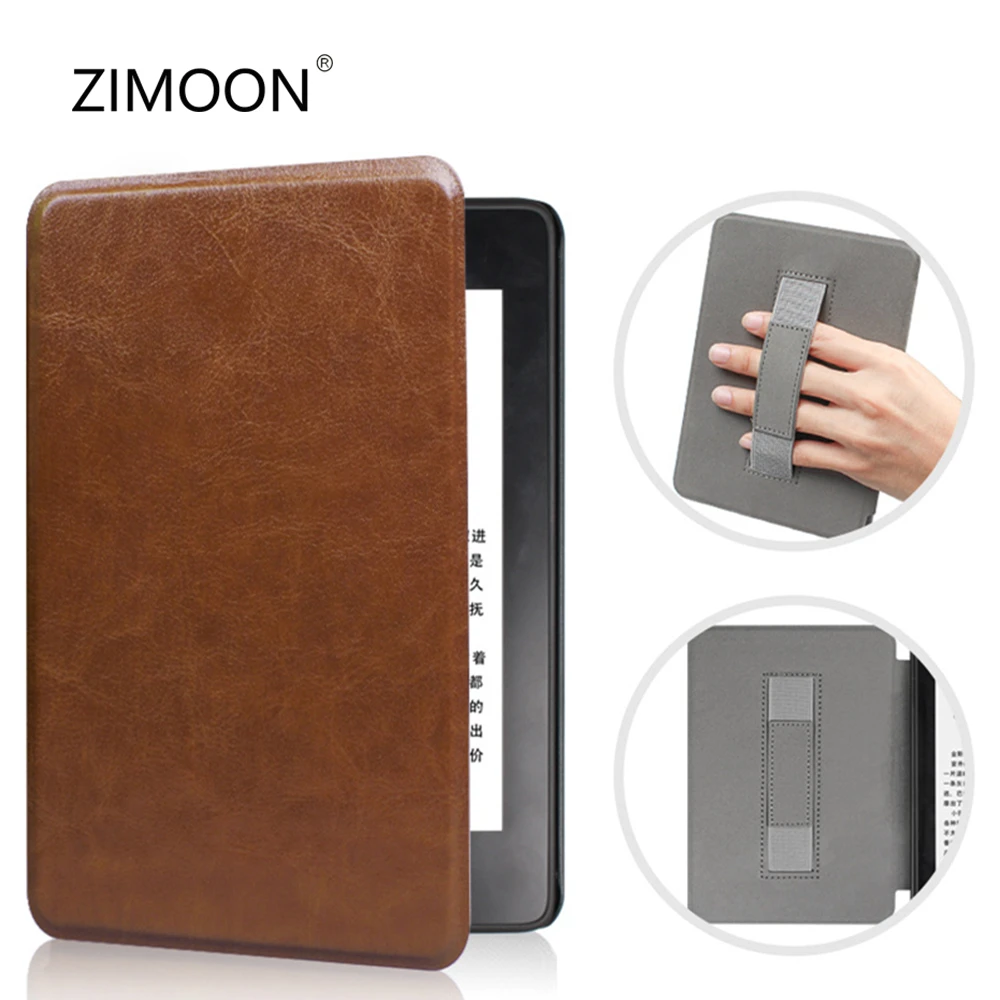 Magnetic Protective Slimshell para Kindle Smart Case com Alça de Mão Capa de Couro para Paperwhite 10 11 Novo