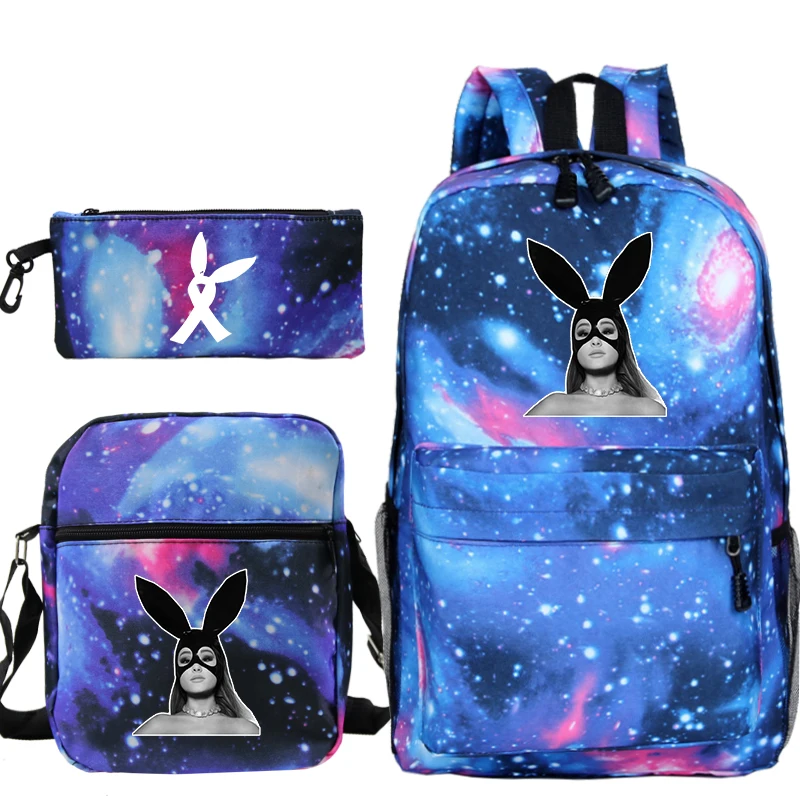 30 Mochila Ариана Гранде 3 шт./компл. рюкзак школьные сумки для мальчиков и девочек Путешествия Рюкзак Для Ноутбука Для женщин рюкзаки+ плечо сумки через плечо+ сумка для ручек - Цвет: 30