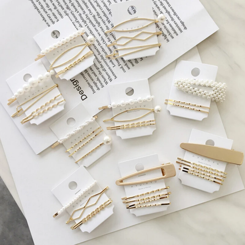 

Pearl Metal Hair Clips Hair Clip Pin Hairpin Accessories 3pcs/set Hair Styling Pearl Hair Hairpins For Girls Magic Clips