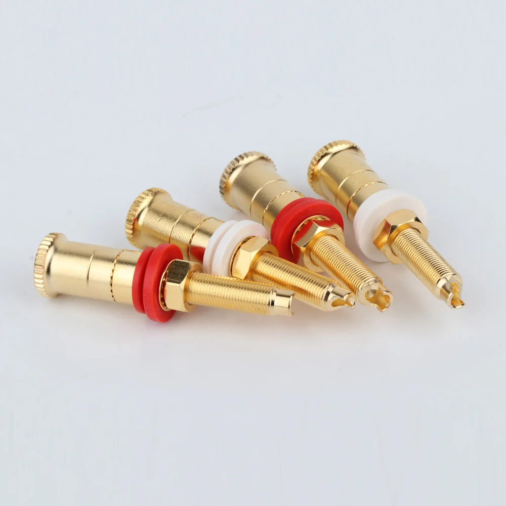 4pcs WBT Style Plated Gold Banana plug female