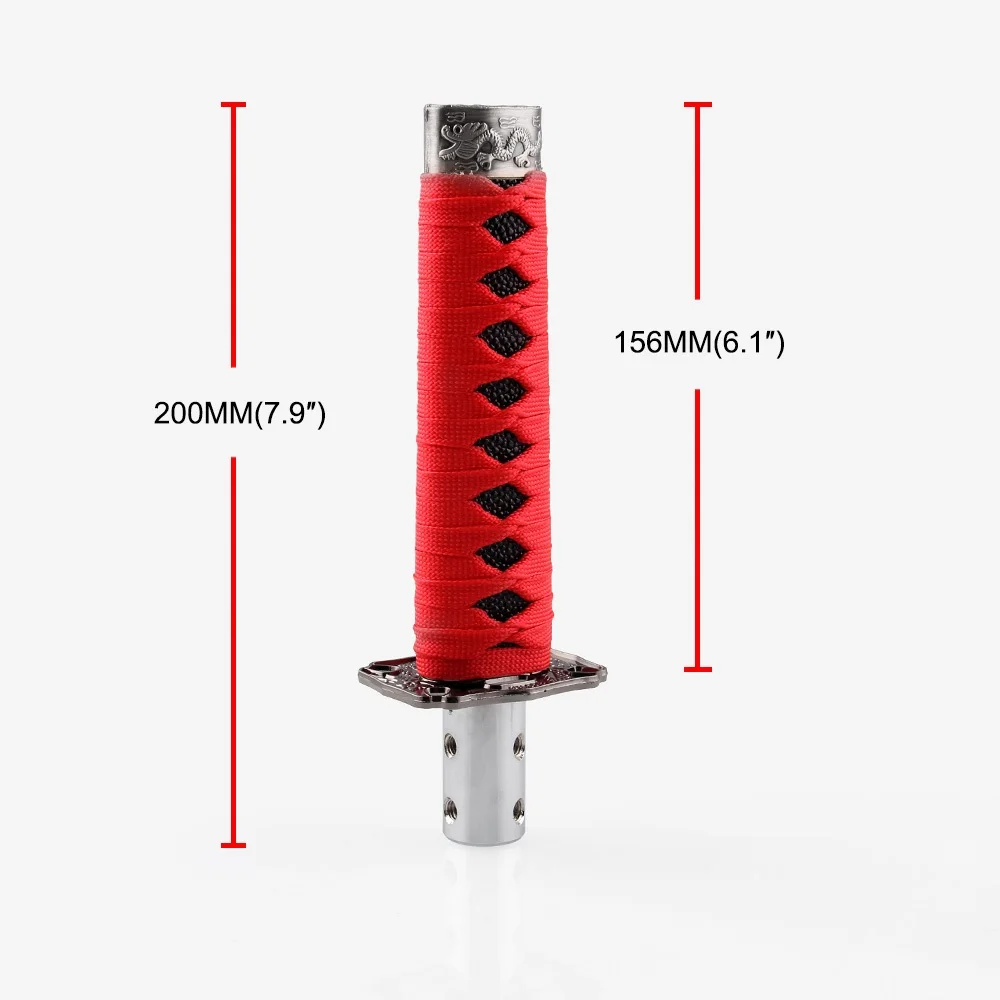 Universal 200MM/300MM JDM Katana Samurai Sword Shift Knob Shifter With Adapters Gear Shift knob car accessories
