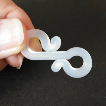 

100pcs Hanging Party Portable Outdoor Light Clips Plastic Durable S Shaped Fixed Home Mini Gutter Hooks Translucence Club