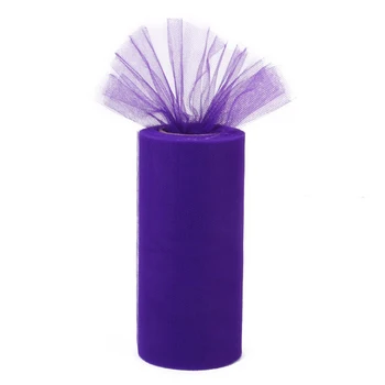 

Tulle Roll Coil Tutu Wedding Bow Fabric Event Decor (Dark Violet)