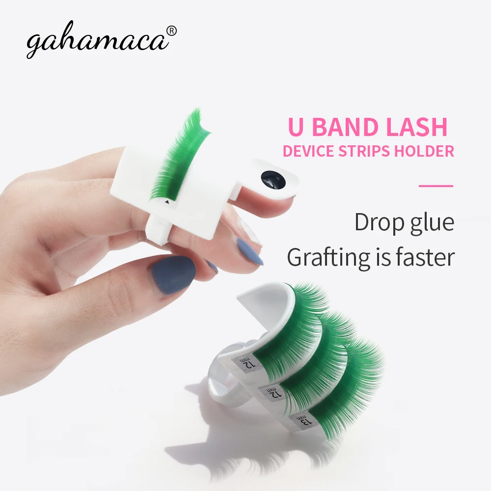 

Individual False Eyelash Glue Ring Tool U-shape Adhesive Holder Glue Palette For Grafted Eyelash Extension Makeup Kit
