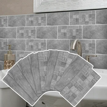 

Stick-on Wall Stickers DIY Imitation Cement Brick Tiles Home Decor Brand New
