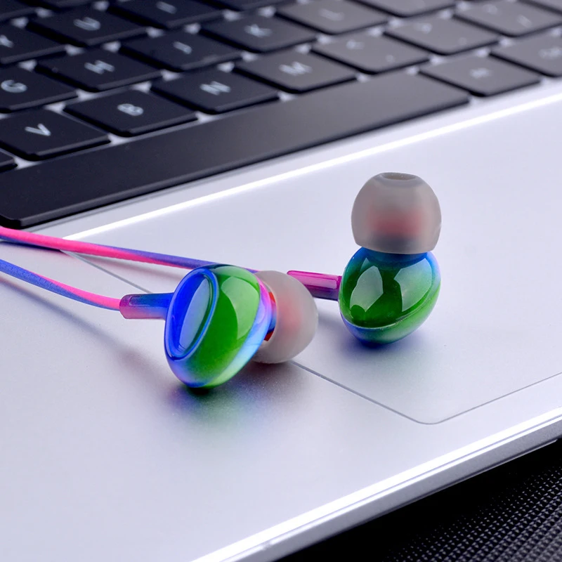 New In-Ear 1.2m Earbuds Headsets Music Earphones Balanced Immersive Bass innovative Color-matched Cord Earsets Drop Ship