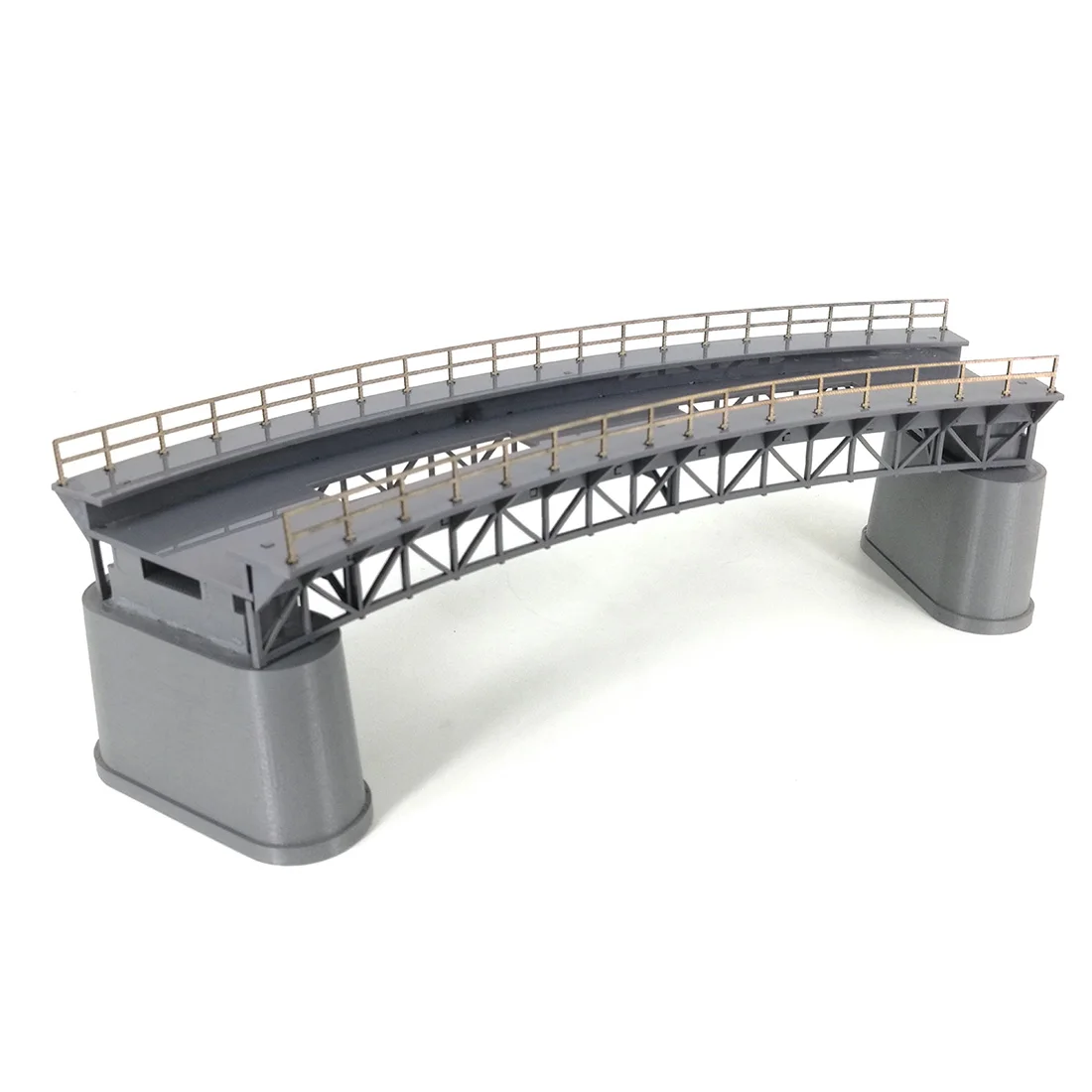  1:87 HO Scale Train Railway Scene Decoration Q4 R1 Curved Railway Bridge Model Without Pier For San