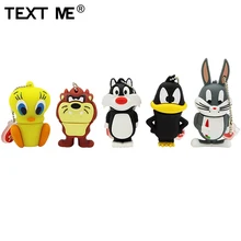 TEXT ME cartoon5 Модель 64 Гб кролик Лев утка usb флеш-накопитель usb 2,0 4 ГБ 8 ГБ 16 ГБ 32 ГБ Флешка милый подарок usb2.0