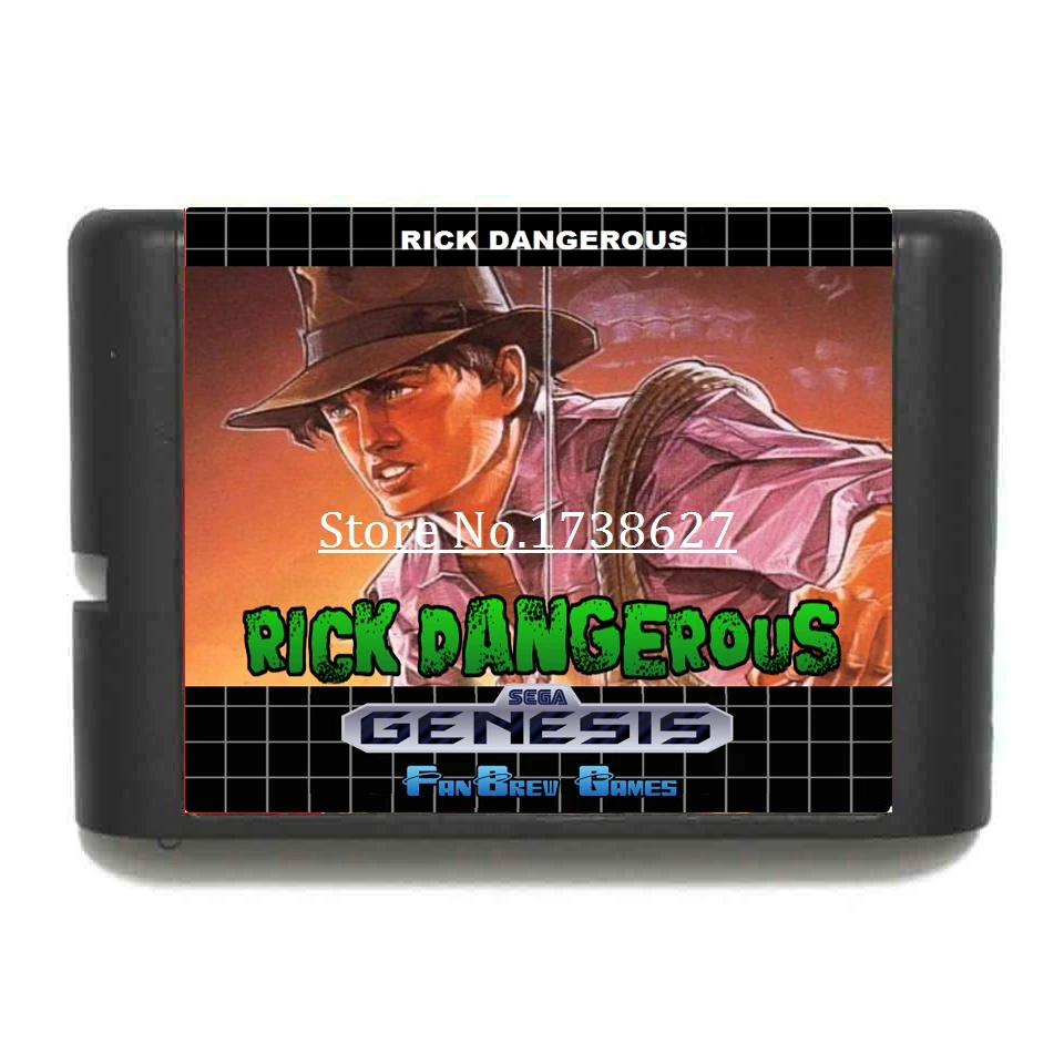 Игровой картридж Rick Dangerous 16 bit для игровых консолей sega MegaDrive& Genesis