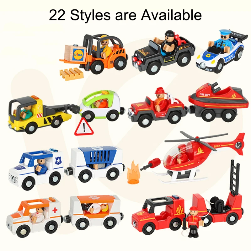 

Sound & Light Magnetic Cars Toy for Children Compatible with Wooden Train Track Toy Magnetic Slot Track Car Toy Gift for Kids