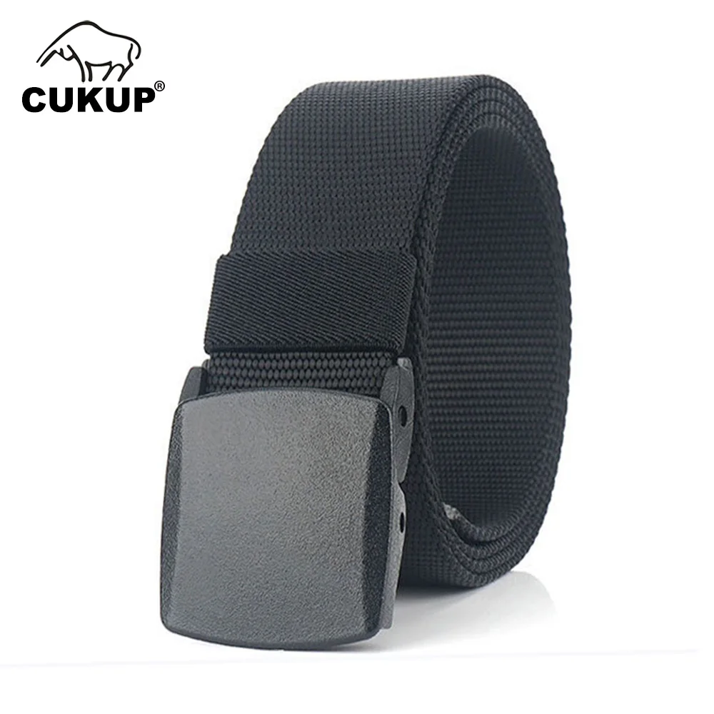 CUKUP Unisex Quality Design Different Pattern Nylon Belts Hard Thickening Plastic Buckle Male Fashion Accessories Belt CBCK174